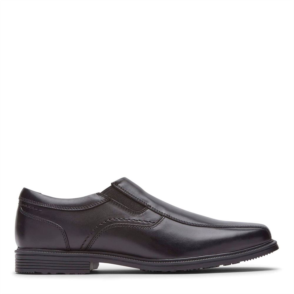 Sapatos Oxford Homem Rockport Taylor Slip On Pretas,Portugal ARGDW-0963